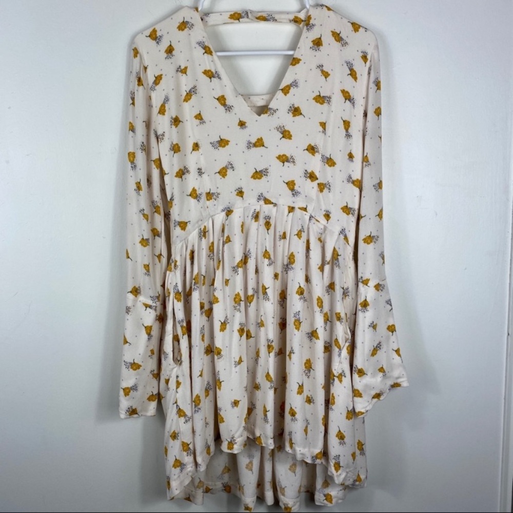 Free People Tegan Printed Dress in Ivory Combo - Picture 2 of 9